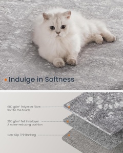 Covor Songmics Light Grey 120x170 cm - Img 3