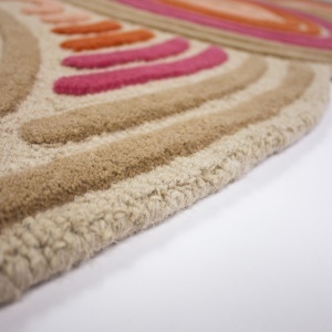 Covor Spiral Shaped Wool Roz 160x230 cm - Img 4