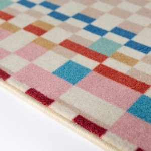 Covor traversa Checkered Border Multicolor 80x300 cm - Img 4
