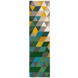 Covor traversă Prism Verde/Multicolor 60X230 cm, Flair Rugs - Img 2