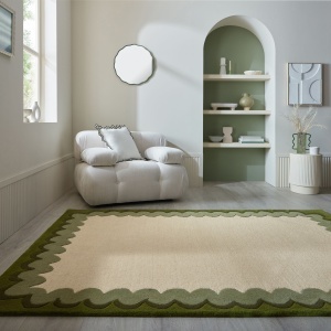 Covor Wiggle Wool Verde oliv 200x290 cm