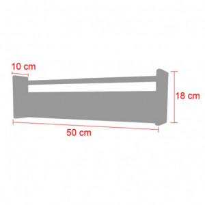 Cuier Dorian natural-albastru deschis 50x10x18cm - Img 3