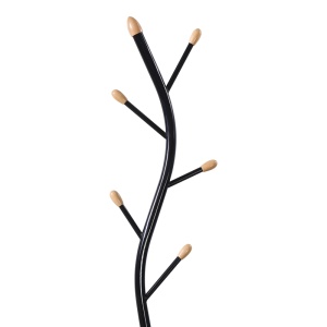 Cuier Portu Negru 30x30x170 cm - Img 2