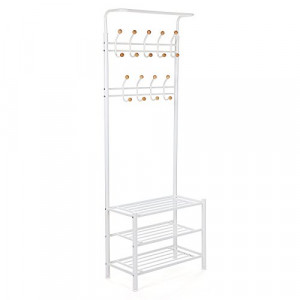 Cuier, Songmics, Alb, 187x68.8x35.2 cm - Img 2