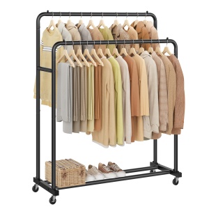 Cuier stender haine Songmics, Pataye, Negru, 110x46.5x155.5 cm