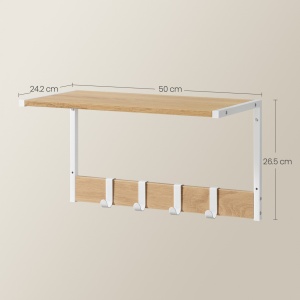 Cuier Vasagle, LCR830W09, Natural, 50 x 24.2 x 26.5cm - Img 8