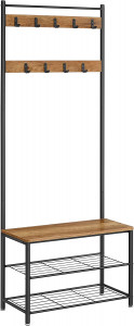 Cuier, Vasagle, mARO-Negru, 70x32.5x175 cm - Img 2