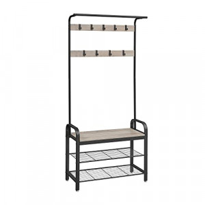 Cuier, Vasagle, Negru-Ivoar, 183x84x33.7 cm - Img 2