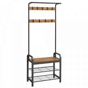 Cuier, Vasagle, Negru-Maro, 183x72x33.7 cm - Img 2