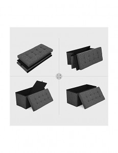 Cutie depozitare, Songmics, 80L, 300 Kg, LSF46GYZ, 76 x 38 x 38 cm - Img 5