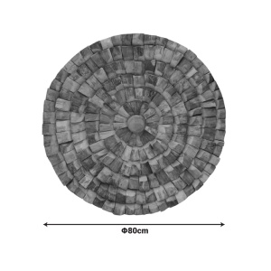 Decoratiune de perete din lemn, Benez, Natural, 5x80x80 cm - Img 2