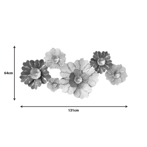 Decoratiune de perete din metal Daisy Pako World Auriu 131x64x9.5 cm - Img 2