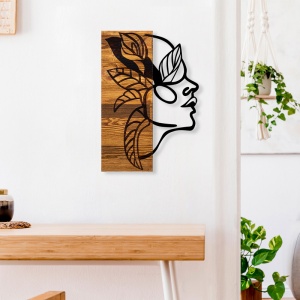 Decoratiune de perete Redian, Pako World, Lemn de pin, Natural, 34x3x50 cm - Img 2