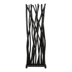 Decoratiune podea Jati, Negru, 20x60x190 cm - Img 2