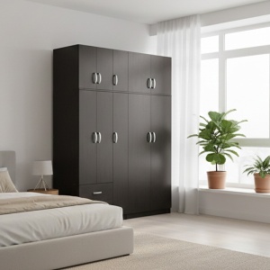 Dulap cu 5 usi, Athos I, V23, Wenge, 170x42x240 cm