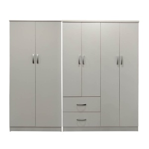 Dulap cu 6 usi, Athos I, V9, Alb, 200.5x42x180 cm - Img 3