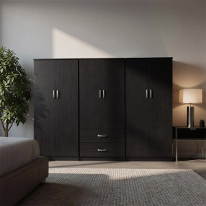 Dulap cu 6 usi, Athos I, V9, Wenge, 240x42x180 cm
