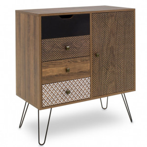 Dulap cu Sertare Boho Walnut 79.5x39.5x86 cm