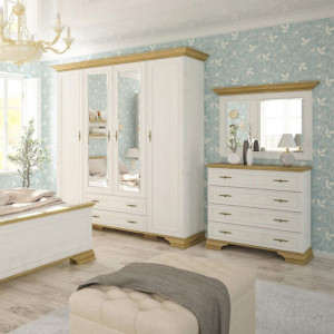 Dulap cu Sertare Jaden Alb 93.5x39x88.5 cm - Img 2