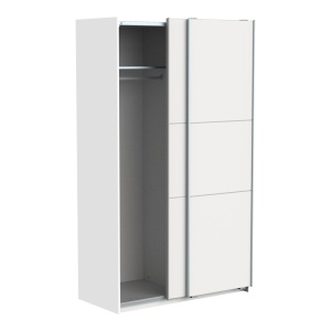 Dulap cu usi glisante, Kawen, Alb, 116.5x60x203 cm - Img 2