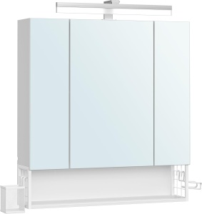 Dulap de baie cu oglinda Alb Vasagle 70x16.5x75 cm