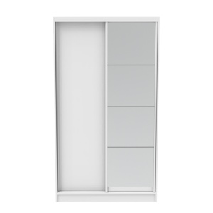 Dulap dormitor cu oglinda Korredor Pako World Alb 120x60x220 cm - Img 3