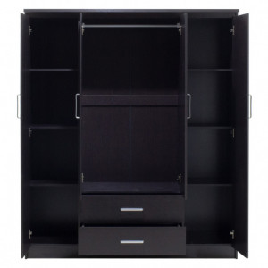 Dulap Olympus Cu 4 Uși Și Sertare Culoare Wenge 159x57x183 cm - Img 4