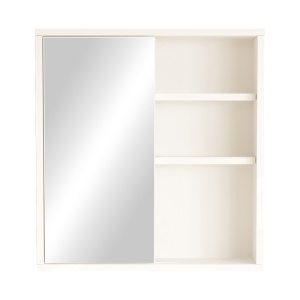 Dulap pentru baie cu oglinda Bagno, Pako World, Alb, 60x14x63 cm - Img 3