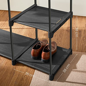 Dulap pentru haine, Songmics, Negru, 112x43x165 cm - Img 6