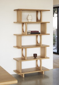 Dulap rafturi FLOW, Stejar deschis, 38x181x95 cm