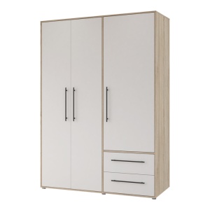 Dulap Razol 3 usi alb sonoma melamina 144.5x59x200 cm