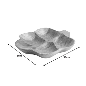 Farfurie decorativa Feya, Natural, 30x18x5 cm - Img 3