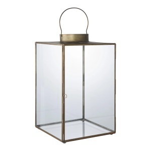 Felinar decorativ Mohali, Auriu, 24.5x24.5x42 cm - Img 3