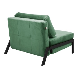 Fotoliu Fancy, Pako World, Verde inchis si picioare negre, 95x98x70 cm - Img 2