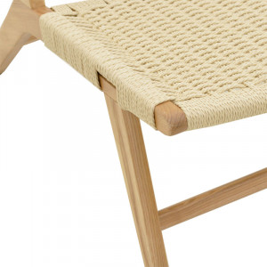 Fotoliu Filippo lemn de fag culoare lemn natural - franghie culoare lemn naturala 68x69x74cm - Img 5
