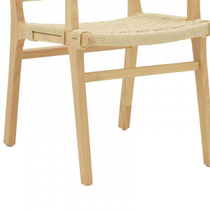 Fotoliu Olivier lemn de fag culoare lemn natural funie culoare lemn naturala 62x60x85cm - Img 7