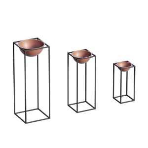 Ghiveci decorativ GED019B Cupru 28x80x28 cm - Img 4