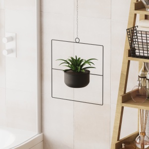 Ghiveci decorativ Pandantif Negru 40x40x17 cm - Img 2