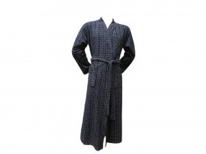 Halat de Baie Tricotat, Unisex, Puzzle Navy - Img 1