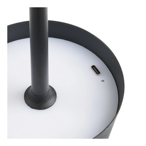 Lampa de masa Bradford, Negru, 10x10x37 cm