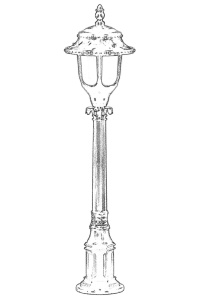 Lampadar de exterior 68180 Negru 95x25 cm - Img 2