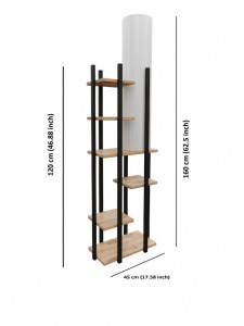 Lampadar Vogue - SRC Negru/Alb Natural - Img 4