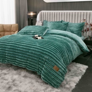 Lenjerie cocolino cu Elastic 180x200 Liny V2 Verde deschis (Cocolino) - Img 5