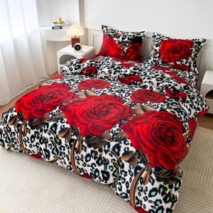 Lenjerie Rose Safari cocolino cu Elastic 180x200 (Cocolino)