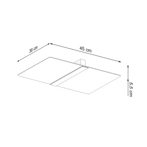 Lustra Azalia Crom 45x30x5.5 cm - Img 4