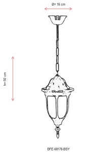 Lustra de exterior 68178 Alb 50x36 cm - Img 3