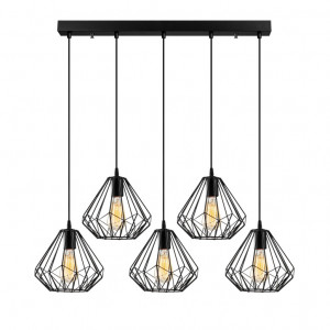 Lustra Diamond - 704-5S1 Negru - Img 2