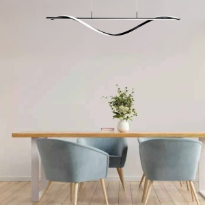 Lustra LED, Infinity, Negru, 120x12x150 cm - Img 2
