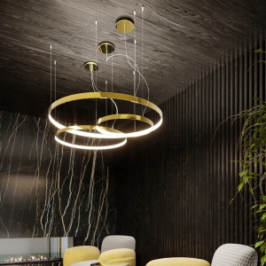 Lustra LED Rio Auriu lucios 3000K 78x87x12.5 cm - Img 15