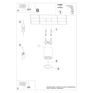 Lustra LED Zoe Negru 4000K 7.2x7.2x8.3 cm - Img 6